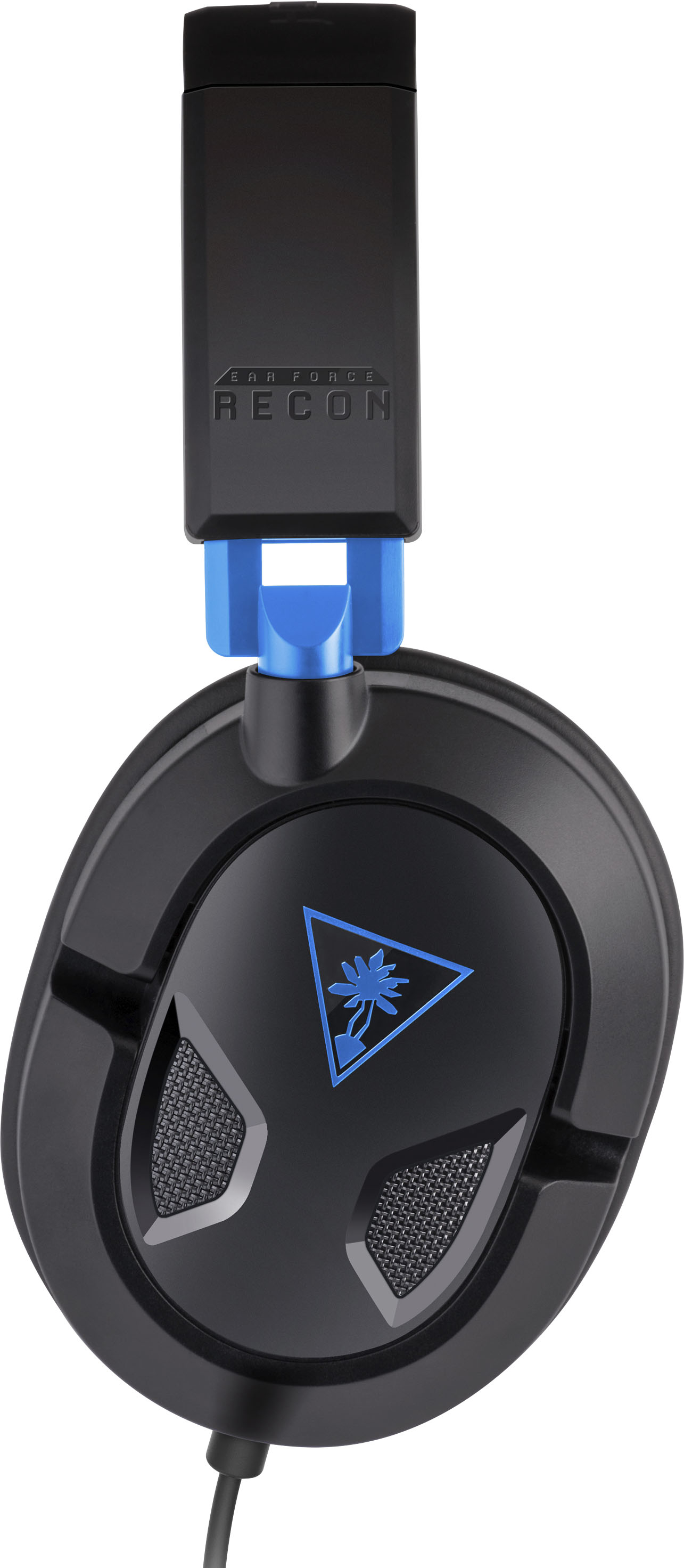 Left View: Turtle Beach - Recon 50P Wired Gaming Headset for PlayStation, PS5, PS4, Xbox Series X | S, Xbox One, Nintendo Switch, Mobile & PC - Black/Blue