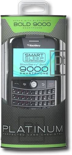 Front Standard. Platinum Series - Case for BlackBerry 9000 Mobile Phones - Black.