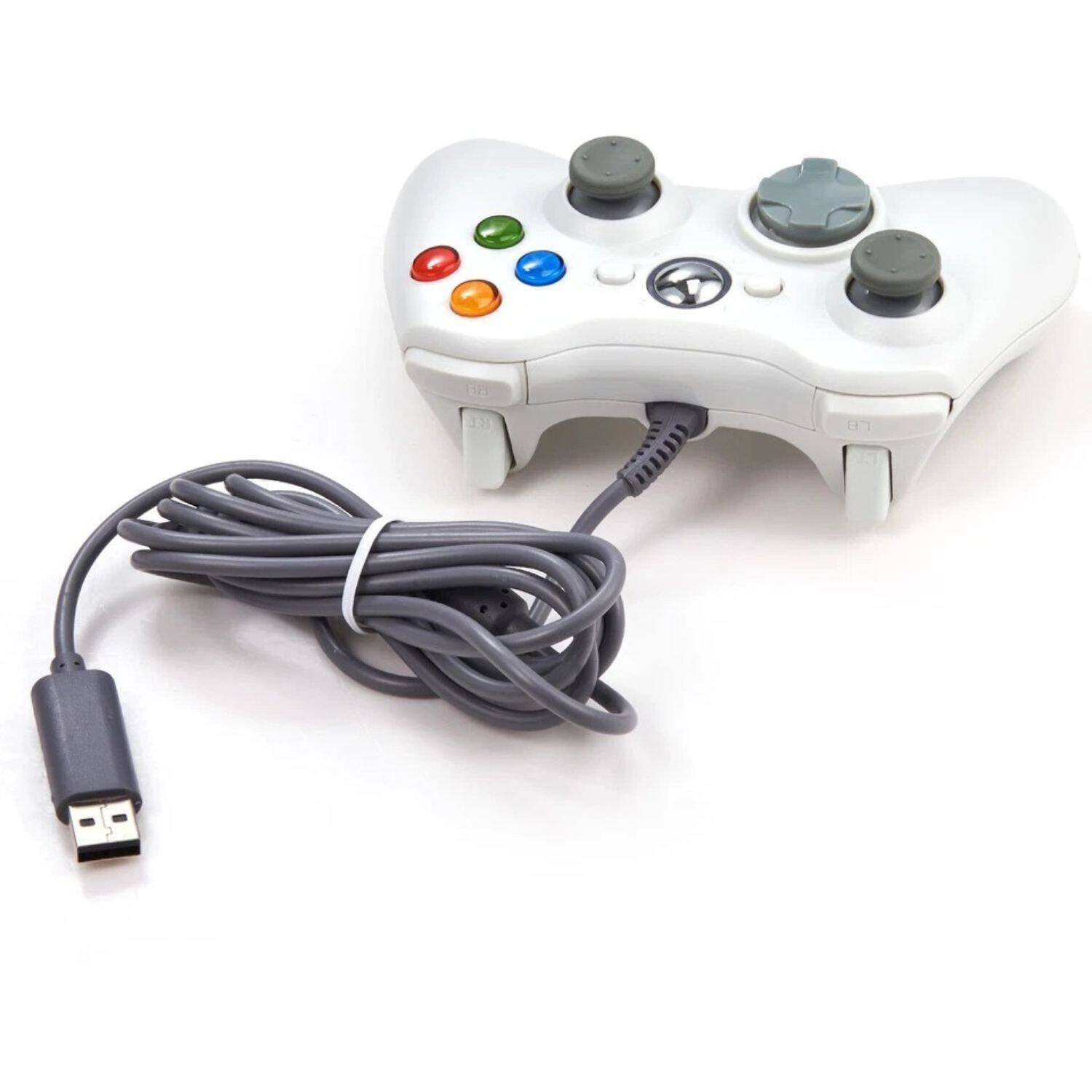 Back. Stock Preferred - Wired Xbox 360 Controller Gamepad for Microsoft Xbox-White - White.