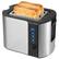 Front. tesslux - 2 Slice Toaster with Extra Wide Slot, 6 Toast Settings, Reheat, Defrost, Cancel Functions, Built-in Warming Rack, Timer - Sliver.