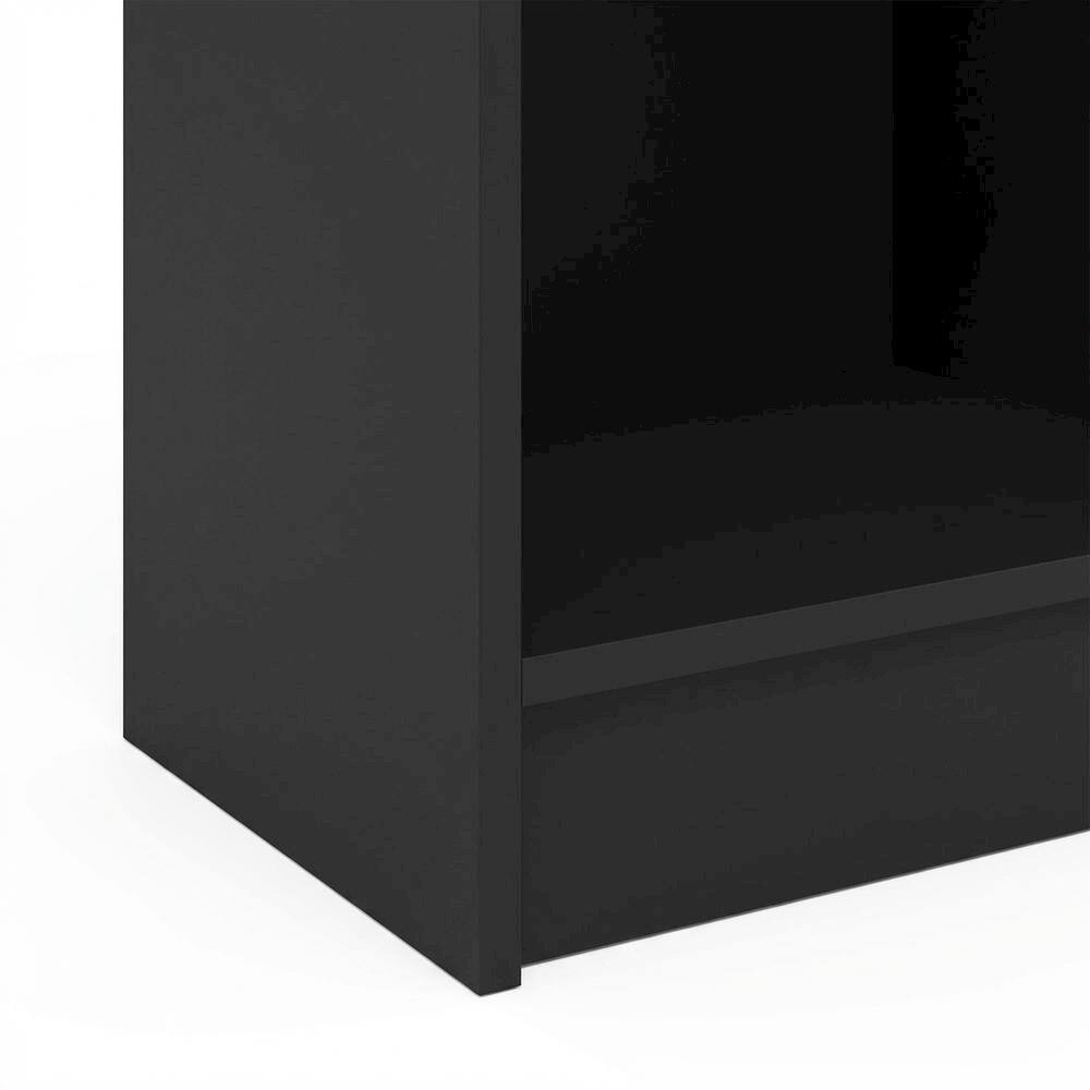 Alt View 2. FurniFact - Wooden Bookcase in Walnut Finish with Adjustable Shelves - Darkwood.