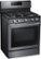 Angle Zoom. Samsung - 5.8 Cu. Ft. Self-Cleaning Freestanding Fingerprint Resistant Gas Convection Range - Black stainless steel.