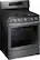 Angle. Samsung - Flex Duo 5.8 Cu. Ft. Self-Cleaning Freestanding Double Oven Gas Convection Range - Black stainless steel.