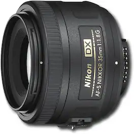 Nikon - AF-S DX NIKKOR 35mm f/1.8G Standard Lens - Black