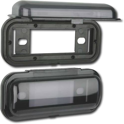 Angle. Metra - Marine Radio Cover Installation Kit - Black.