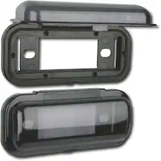 Front. Metra - Marine Radio Cover Installation Kit - Black.