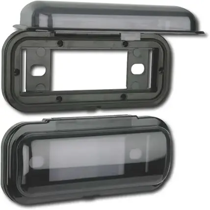 Front. Metra - Marine Radio Cover Installation Kit - Black.