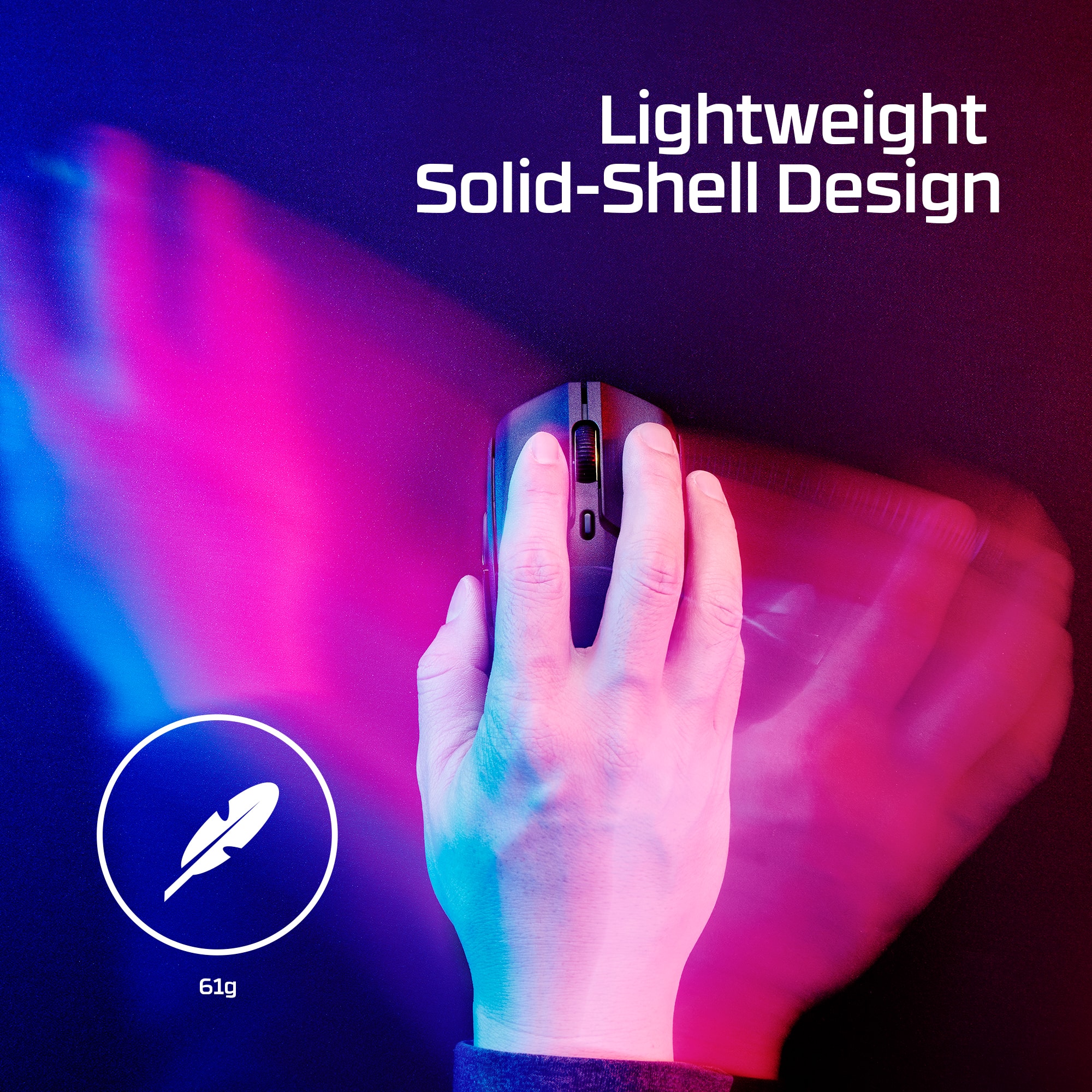 Lightweight Solid-Shell Design: 61g