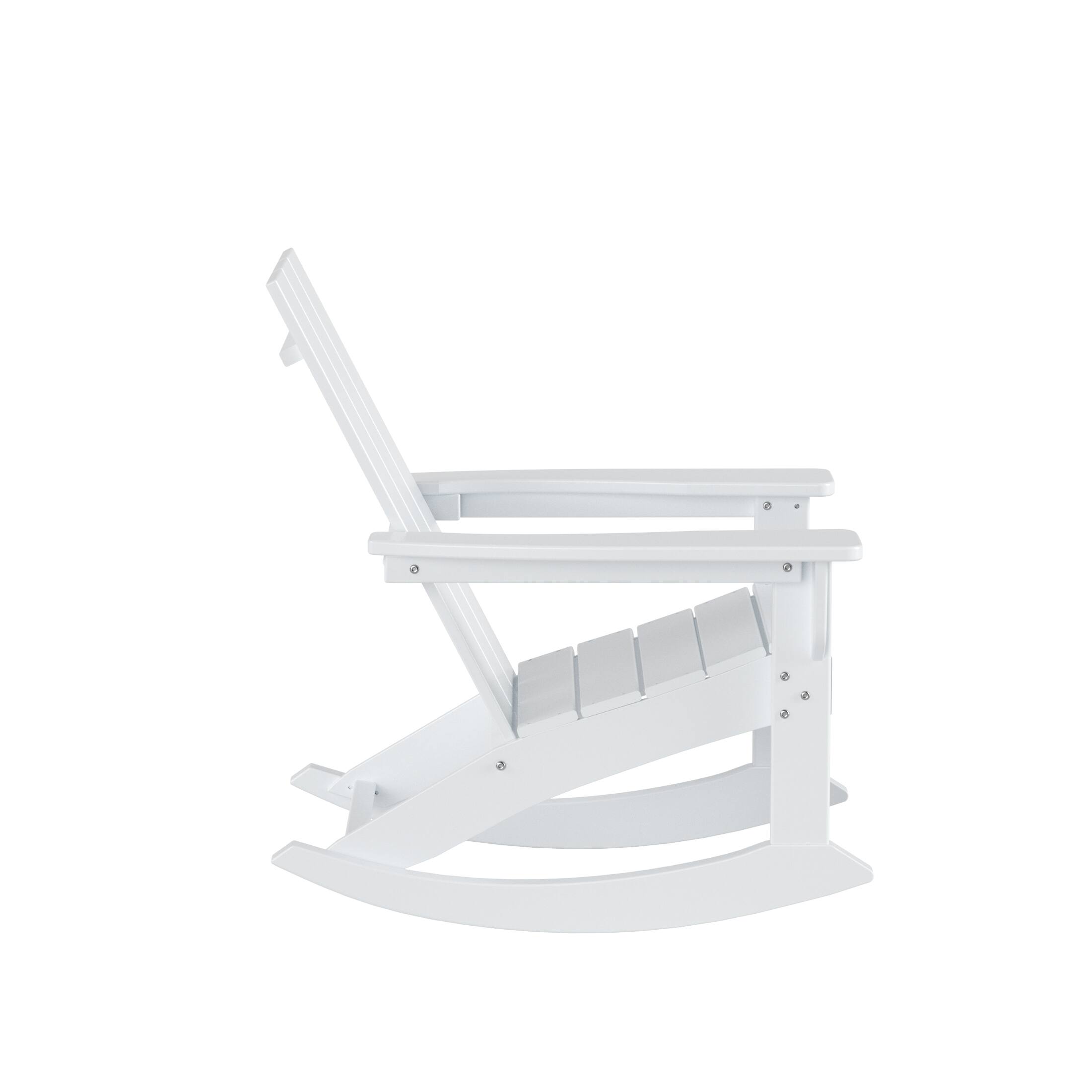 Back. WestinTrends - WestinTrends Ashore Outdoor Patio Modern Adirondack Rocking Chair - White.
