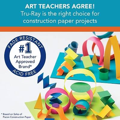 ART TEACHERS AGREE!  
Tru-Ray is the right choice for construction paper projects  

FADE RESISTANT  
#1 Art Teacher Approved Brand*  
ACID FREE  

*Based on Sales of Pacon Construction Paper