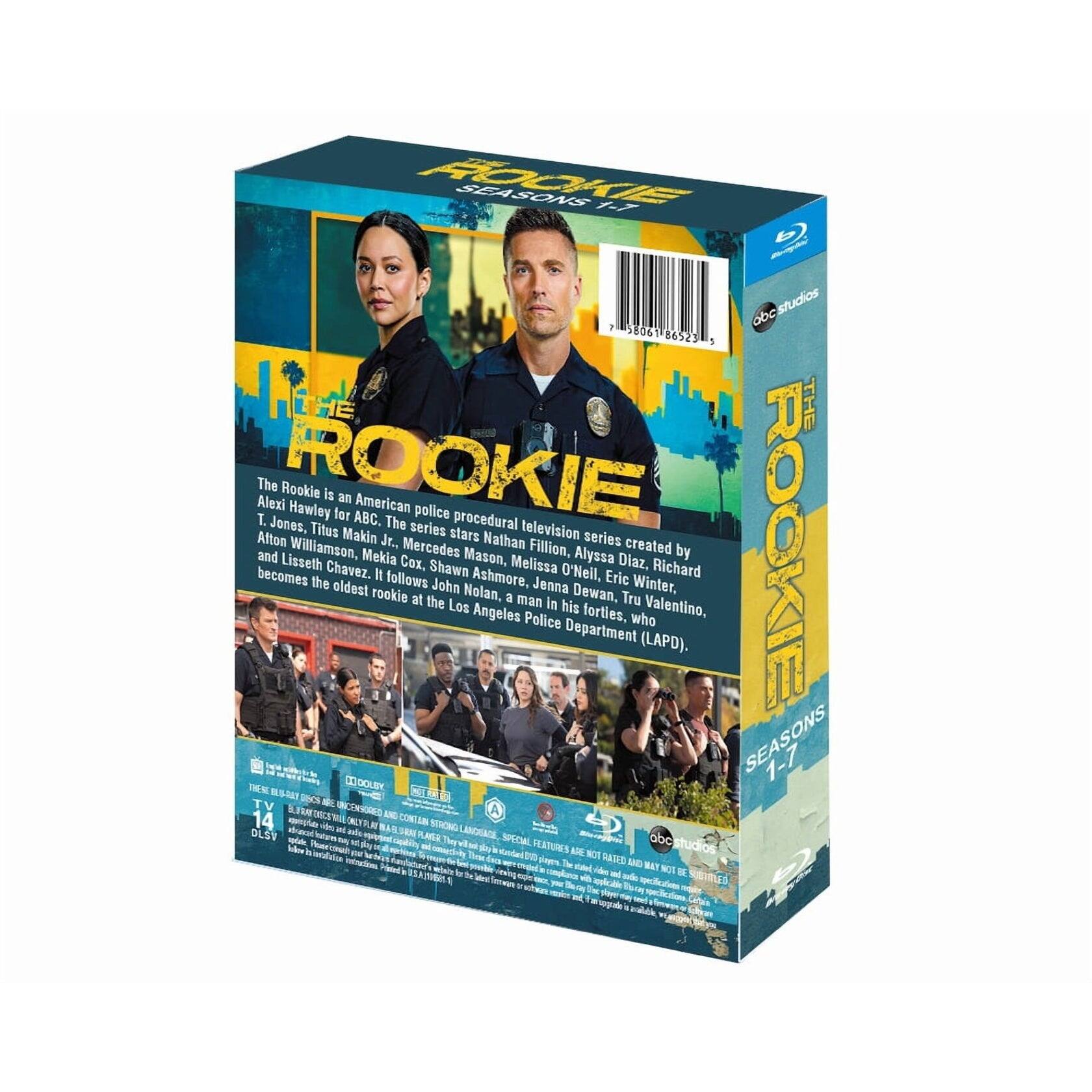 Angle. THE ROOKIE SEASONS 1-7 BLU RAY.