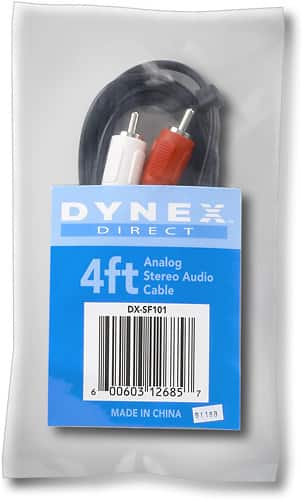 Best Buy Dynex 4 Stereo Audio RCA Cable Black DX SF101