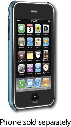 Angle Standard. DLO - SlimShell Case for Apple® iPhone 3G and 3GS - Teal Metallic.
