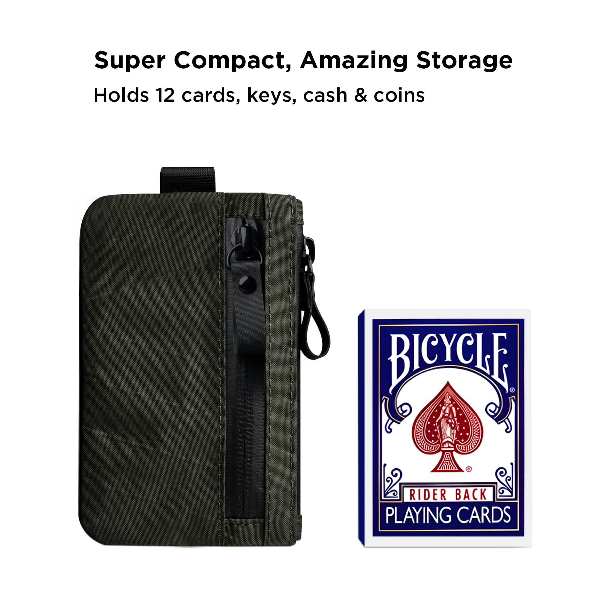 ALPAKA Zip Pouch RFID Blocking Small Cash and Card Zip Wallet with