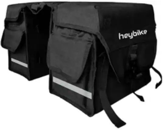 Front. Heybike - Rack Pannier Bag 30L Large Capacity - Black.