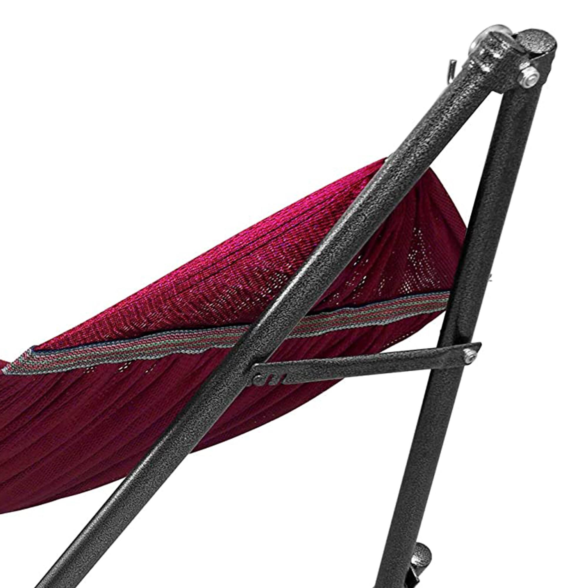 Alt View 3. Tranquillo - Tranquillo Universal 106.5" Double Hammock with Adjustable Stand and Bag, Red - Red.