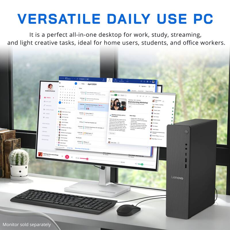 VERSATILE DAILY USE PC

It is a perfect all-in-one desktop for work, study, streaming, and light creative tasks, ideal for home users, students, and office workers.

Monitor sold separately