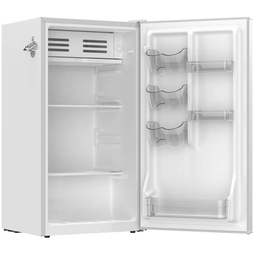 Alt View 3. Frigidaire - Frigidaire EFR397RGWHIT 3.2 Cu. Ft. White Retro Compact Refrigerator with Side Bottle Opener - Black.