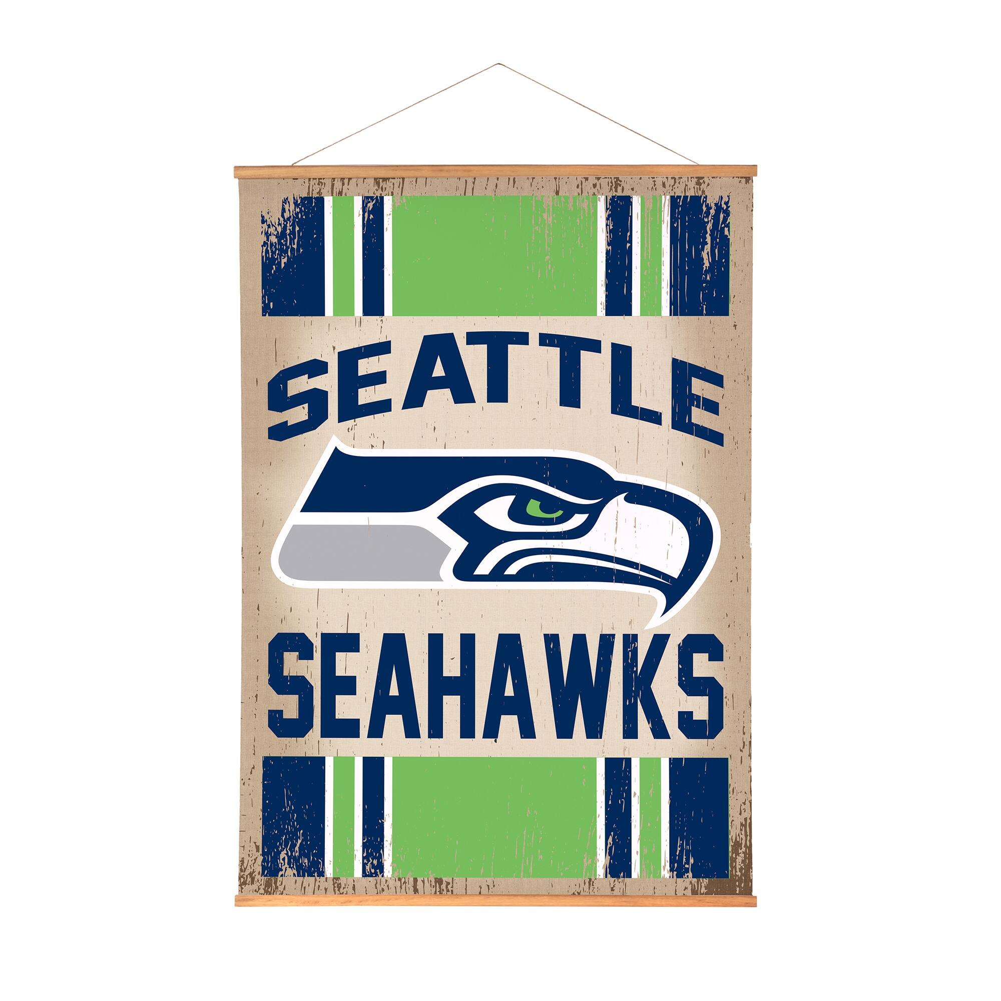 Seattle Seahawks 36" x 54" Large Canvas Wall Art Tapestry with Wood Frame