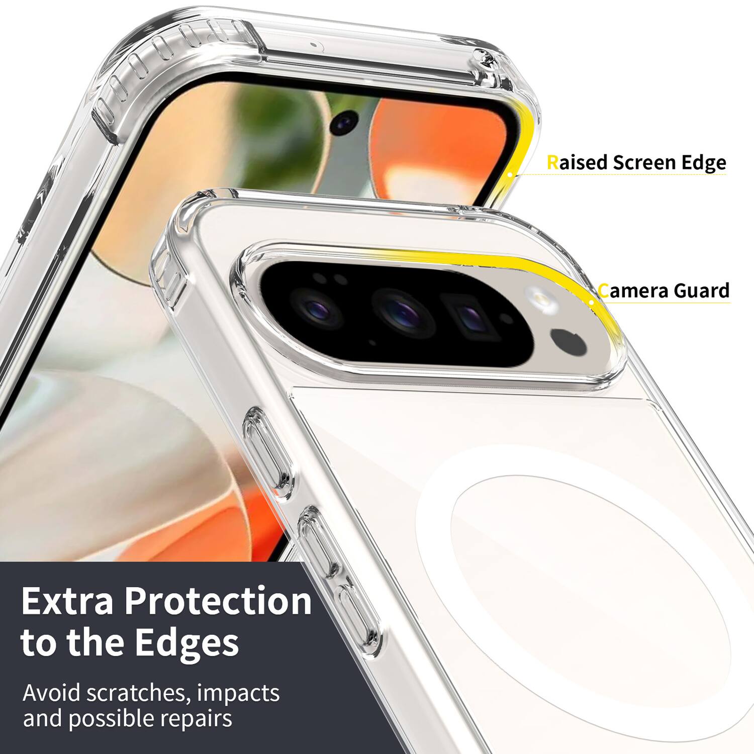 Raised Screen Edge Camera Guard  
Extra Protection to the Edges  
Avoid scratches, impacts and possible repairs