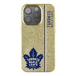 Keyscaper - NHL - Toronto Maple Leafs Sidebar Bling iPhone Case - 15 - Gold