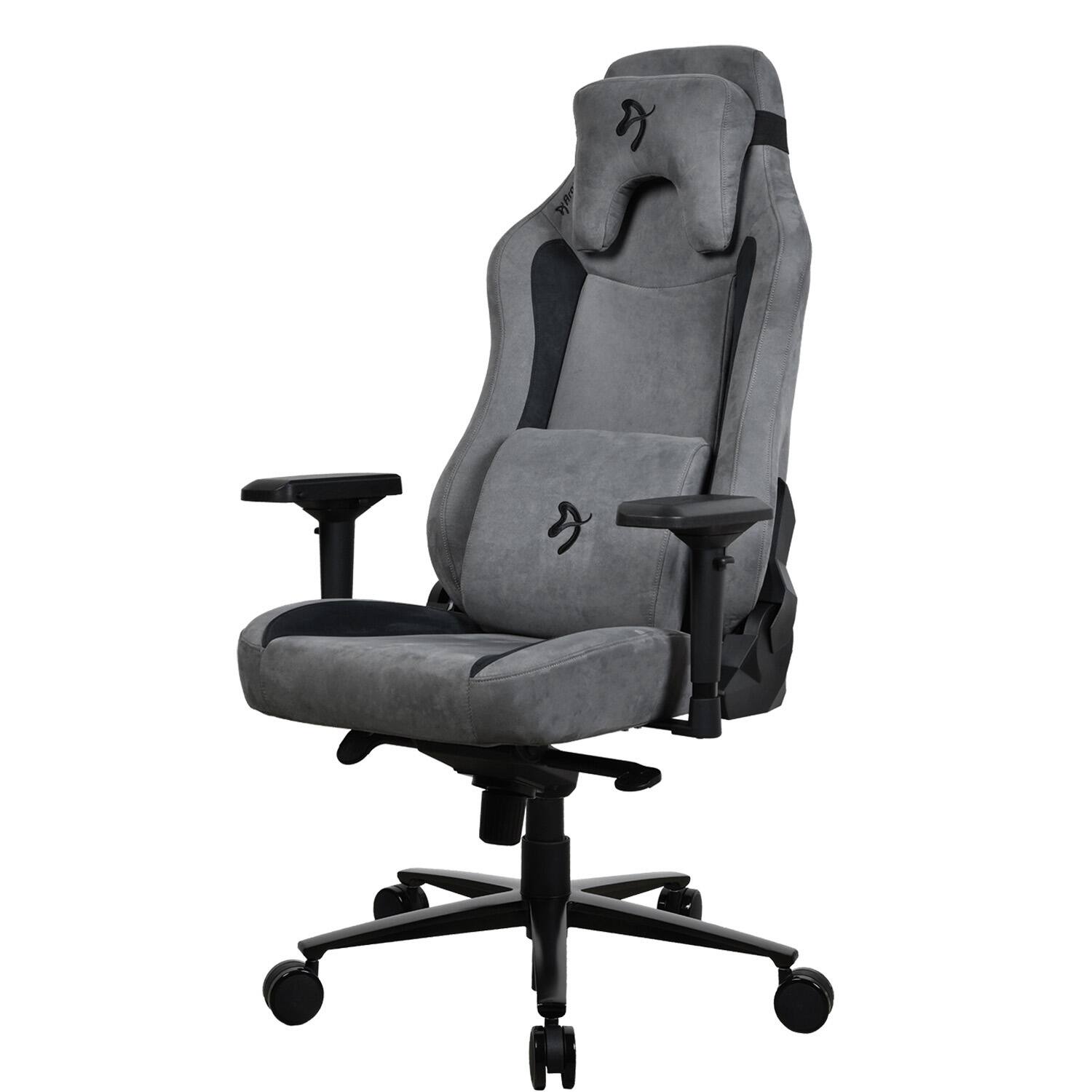 Left. Arozzi - Vernazza Series Top-Tier Premium Supersoft Upholstery Fabric Gaming Chair - Anthracite.