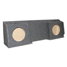 Front. QPower - QPower Dual 12" Sub Box for Chevy Silverado & GMC Sierra XCab Classic 1999-2006 - Charcoal Gray.