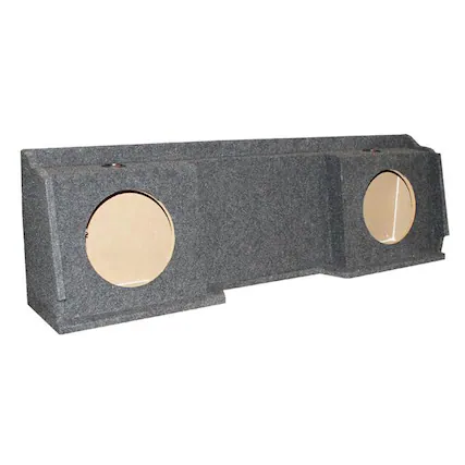 Front. QPower - QPower Dual 12" Sub Box for Chevy Silverado & GMC Sierra XCab Classic 1999-2006 - Charcoal Gray.