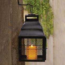 Angle. BreeBe - Black Metal General Store Lantern - Black.