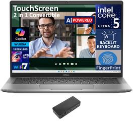 Dell - Latitude 7450 2-in-1 Laptop 14.0 WUXGA (Intel Ultra 5-135U, 16GB LPDDR5X, 1TB M.2 PCIe SSD, Win 11 Pro) - Smoke Gray