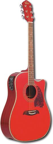 Red acoustic guitar deals strings