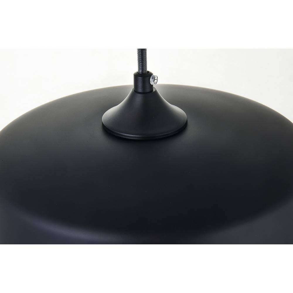 Left. Living District - Ashwell 1 Light Black Pendant With Clear Glass - Black And Clear.