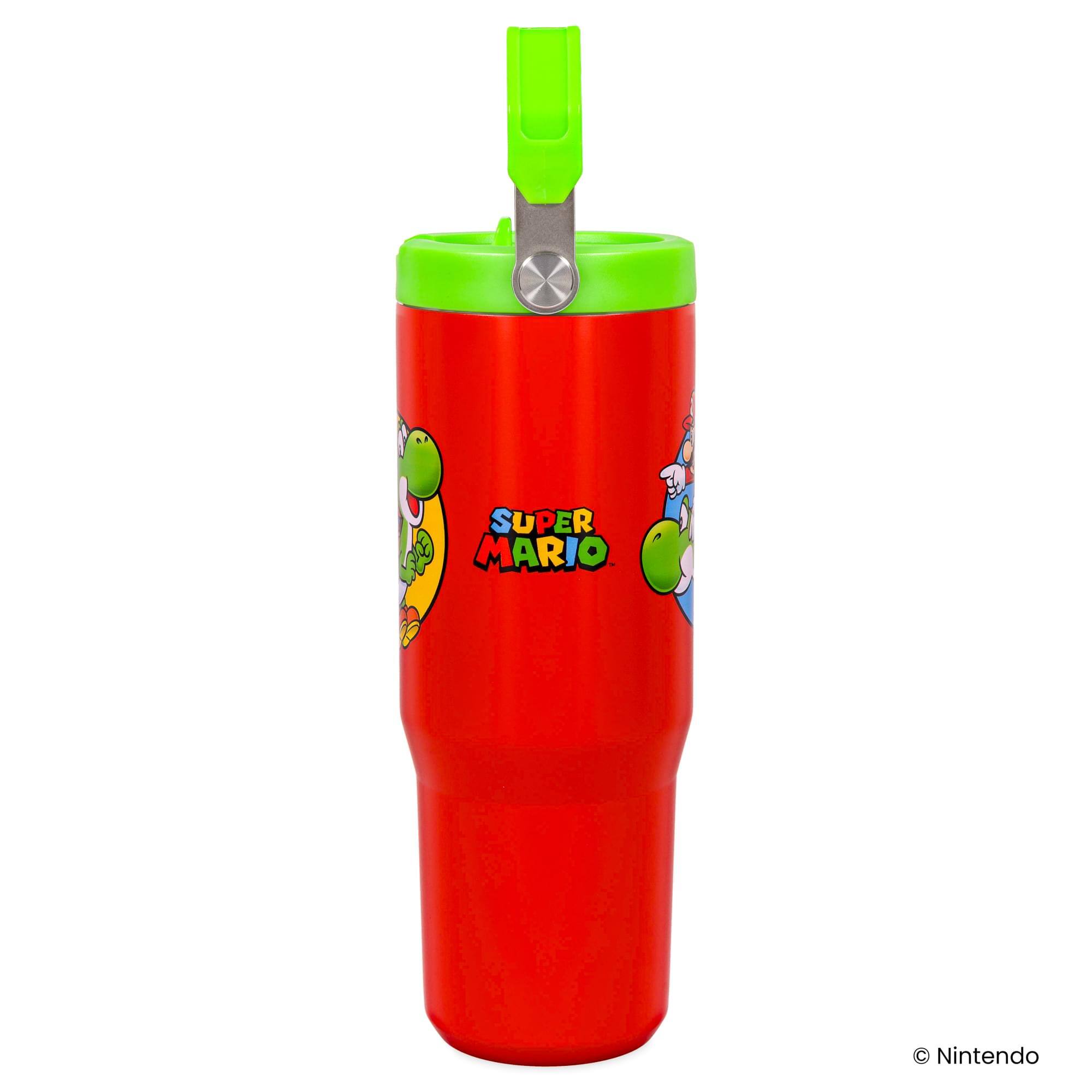 Pyramid America Super Mario Bros. Mario and Yoshi 30 Ounce Flip