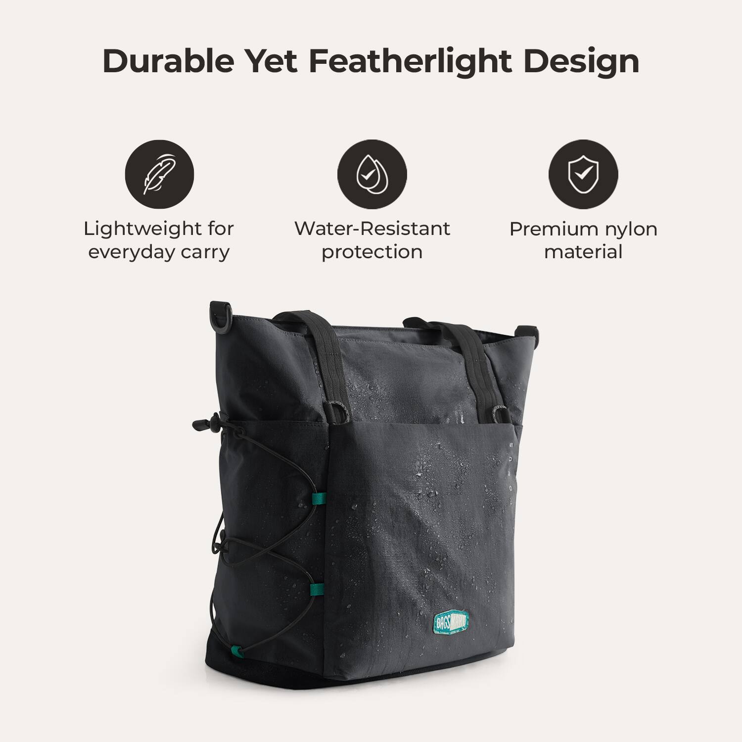 Durable Yet Featherlight Design

- Lightweight for everyday carry
- Water-Resistant protection
- Premium nylon material