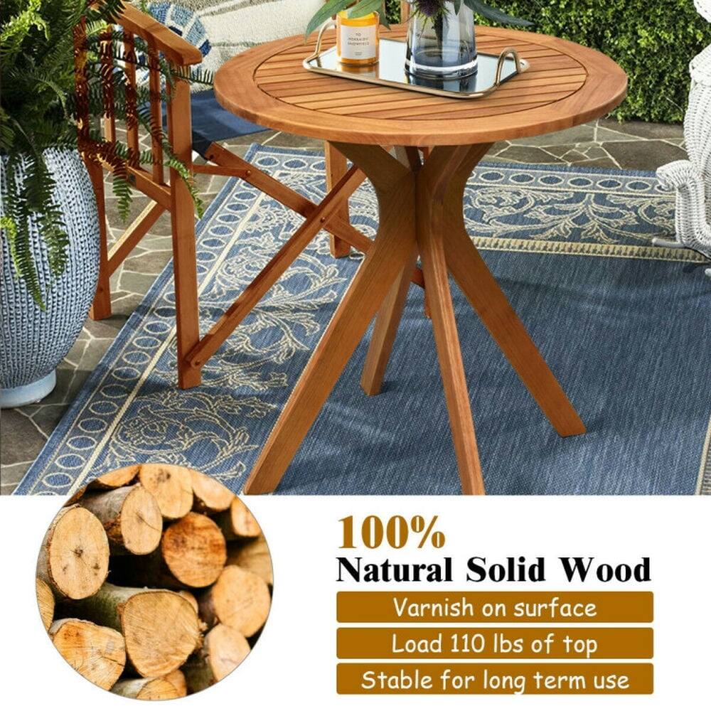 100% Natural Solid Wood  
Varnish on surface  
Load 110 lbs of top  
Stable for long term use