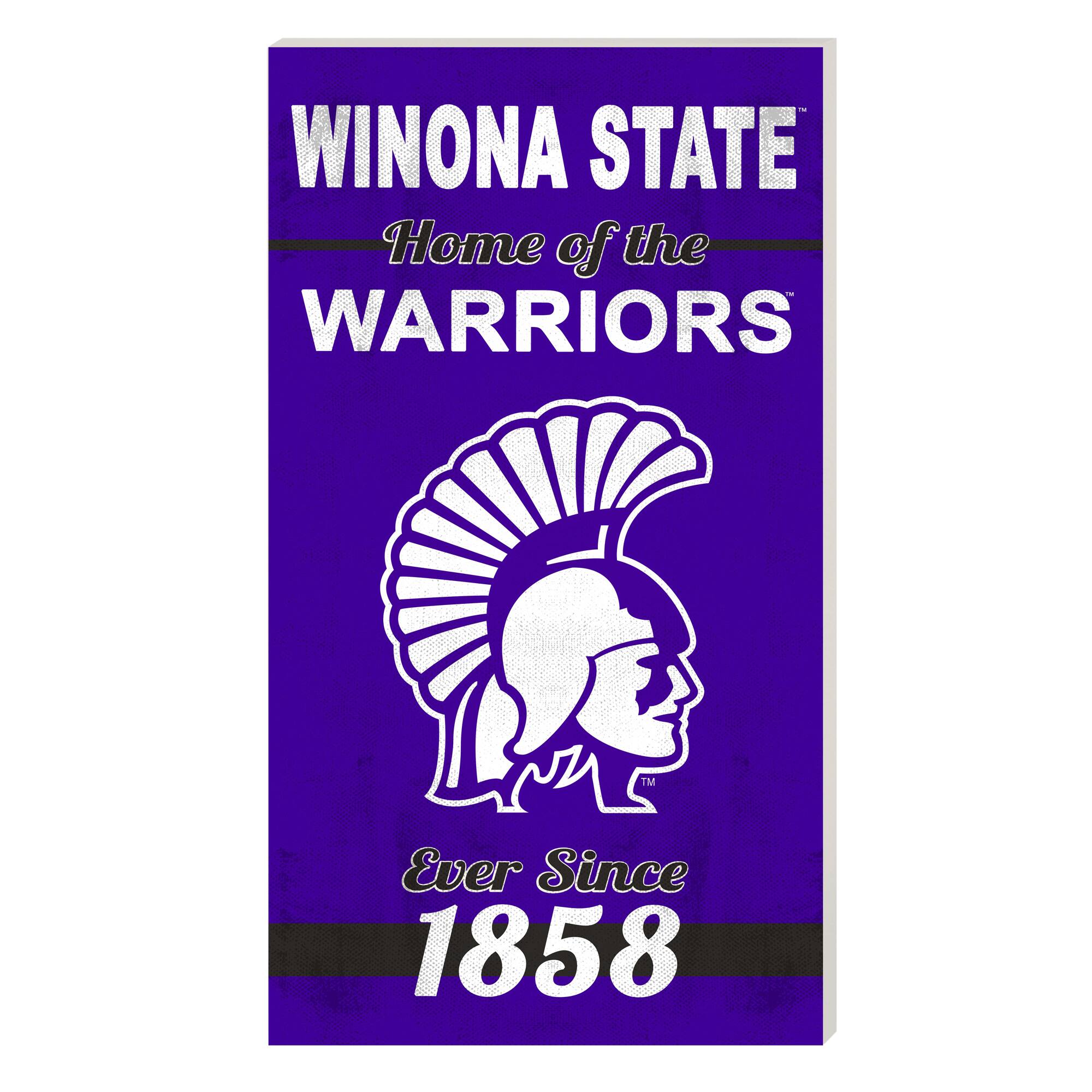 Winona State Warriors 11'' x 20'' Home Of The Sign
