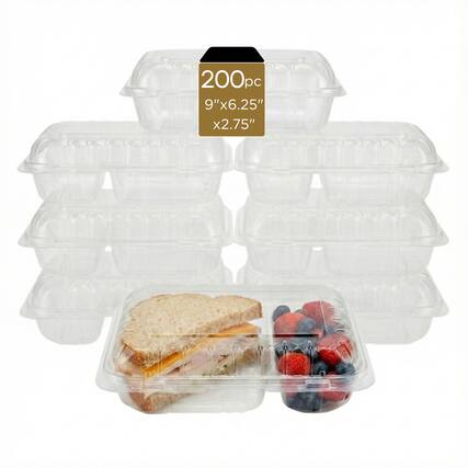 200pc 9"x6.25" x2.75"