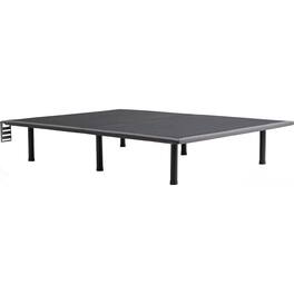 MALOU - Thin Deck Upholstered Platform Bed Frame - King - Gray