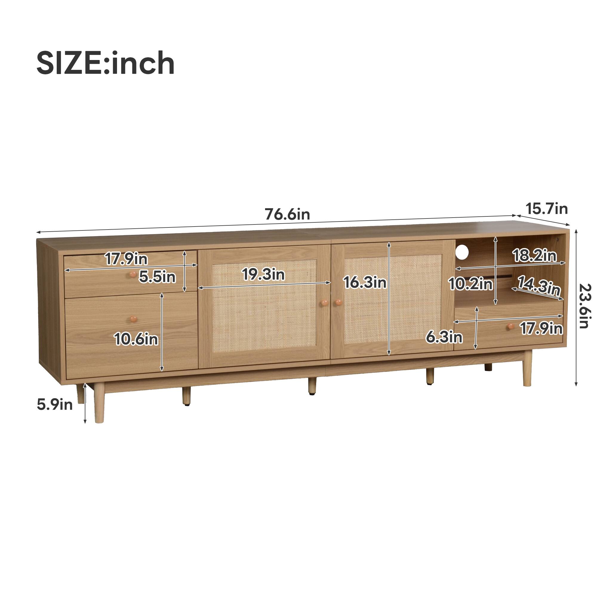 SIZE: inch

- 76.6in
- 15.7in
- 17.9in
- 5.5in
- 10.6in
- 19.3in
- 16.3in
- 18.2in
- 10.2in
- 14.3in
- 17.9in
- 23.6in
- 6.3in
- 5.9in