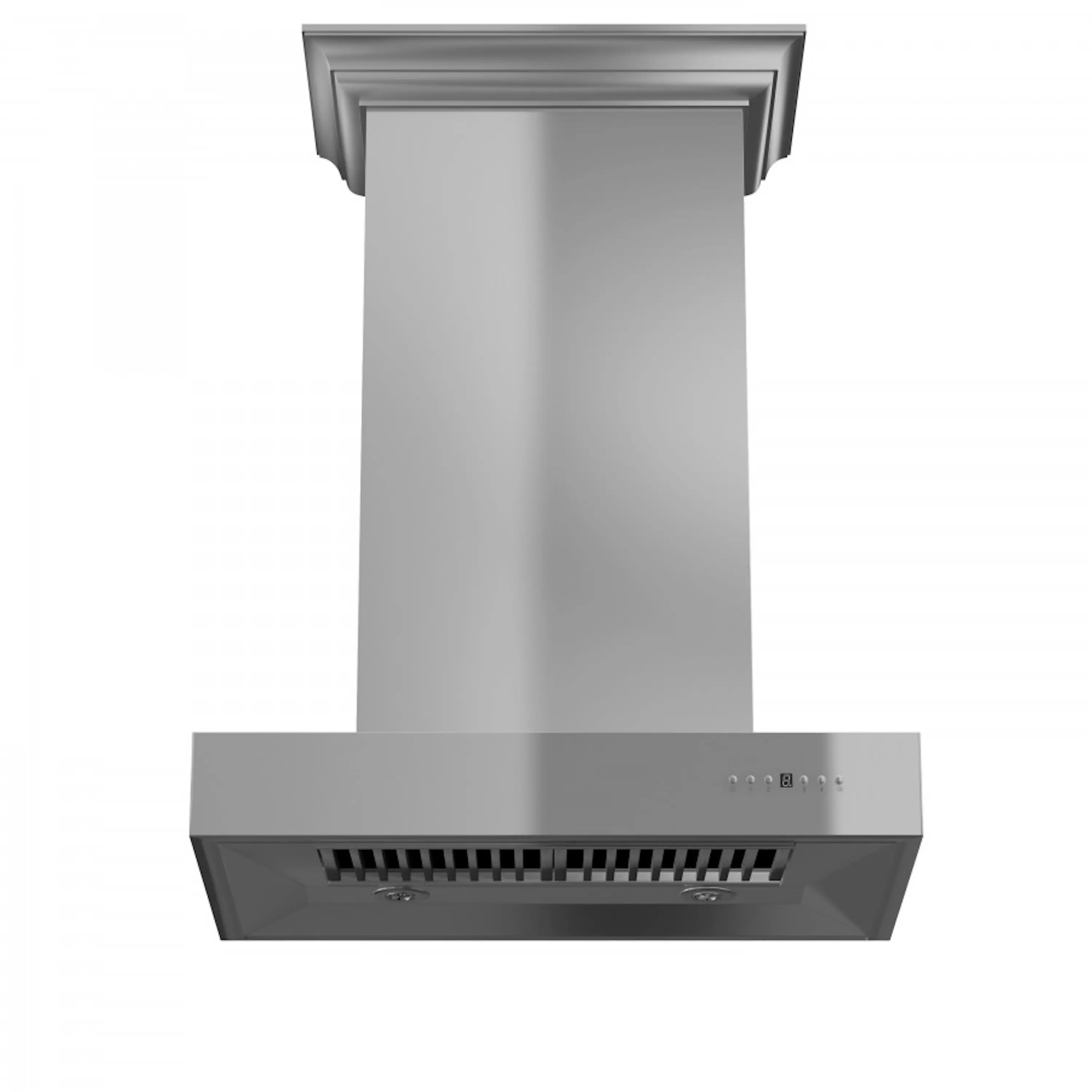 Alt View 1. ZLINE - ZLINE 30 in. Convertible Professional Wall Mount Range Hood in Stainless Steel with Crown Molding (KECOMCRN-30) - Stainless steel.