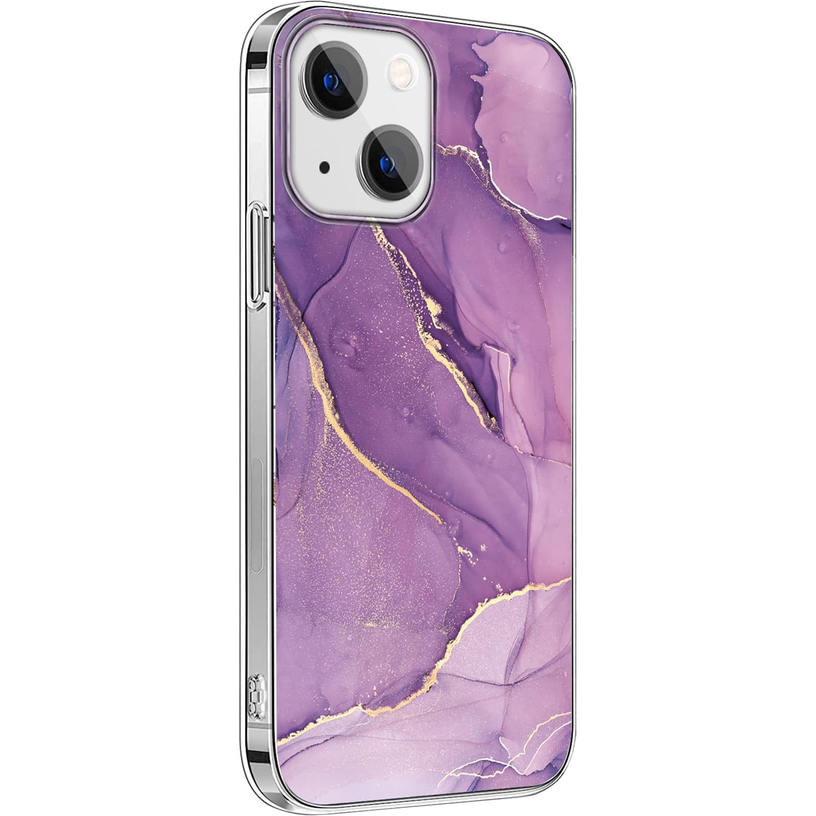 iphone14Plus　ケース　パープル : Caseative for iPhone 14 Plus Case,Cute Curly Wave