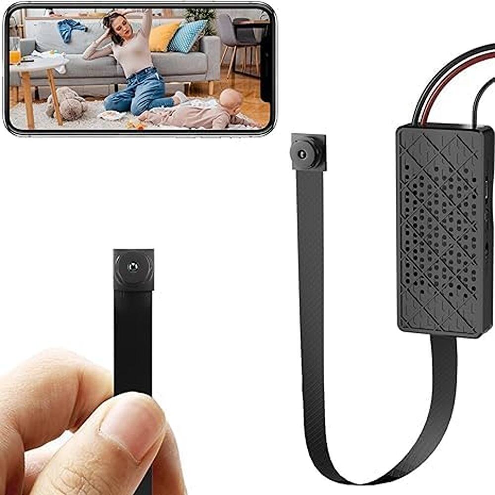 Front. RTMB - Wireless Hidden Camera DIY Spy Cameras Portable - Black.