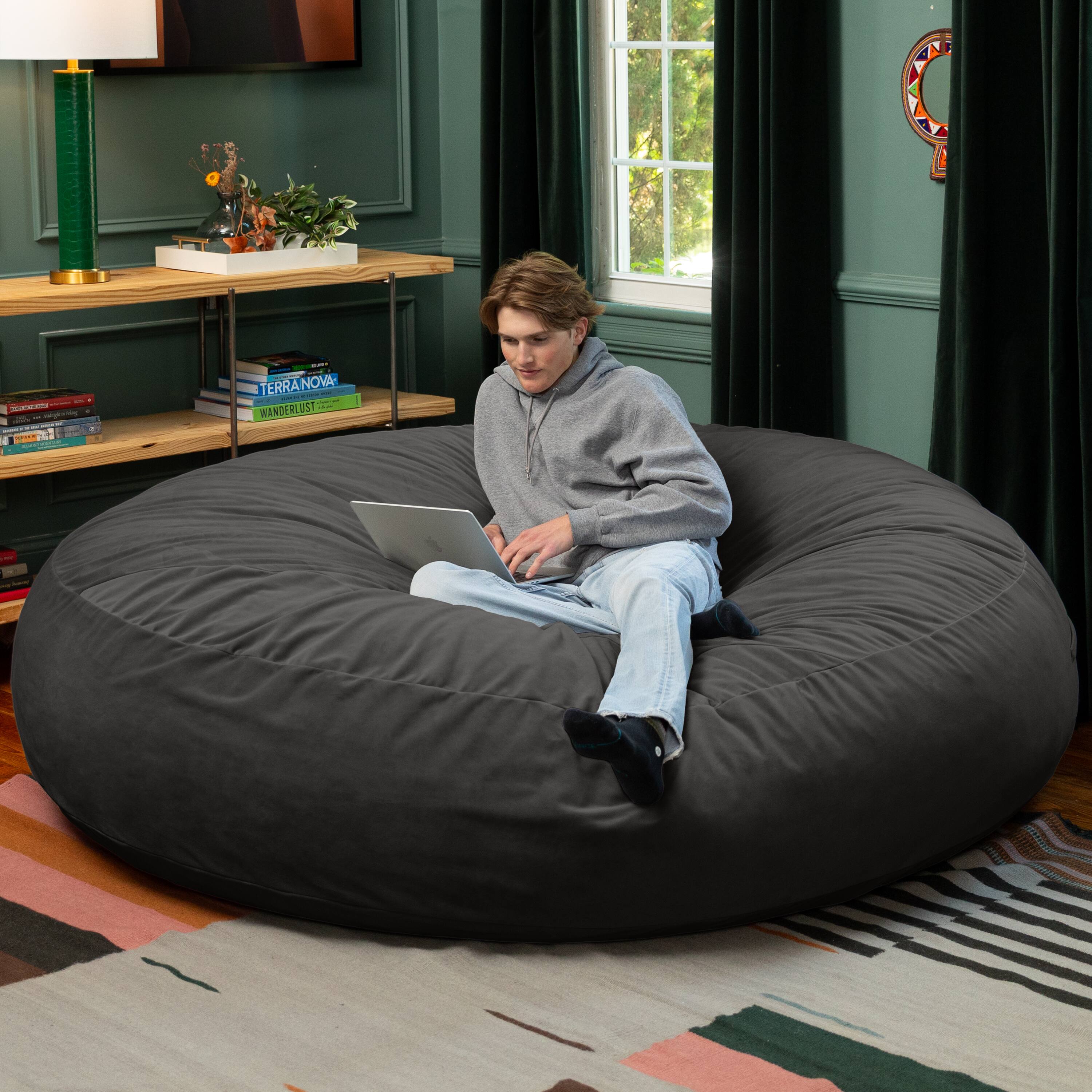 Jaxx 6 Foot Cocoon 2 in 1 Convertible Bean Bag Bed & Large Bean