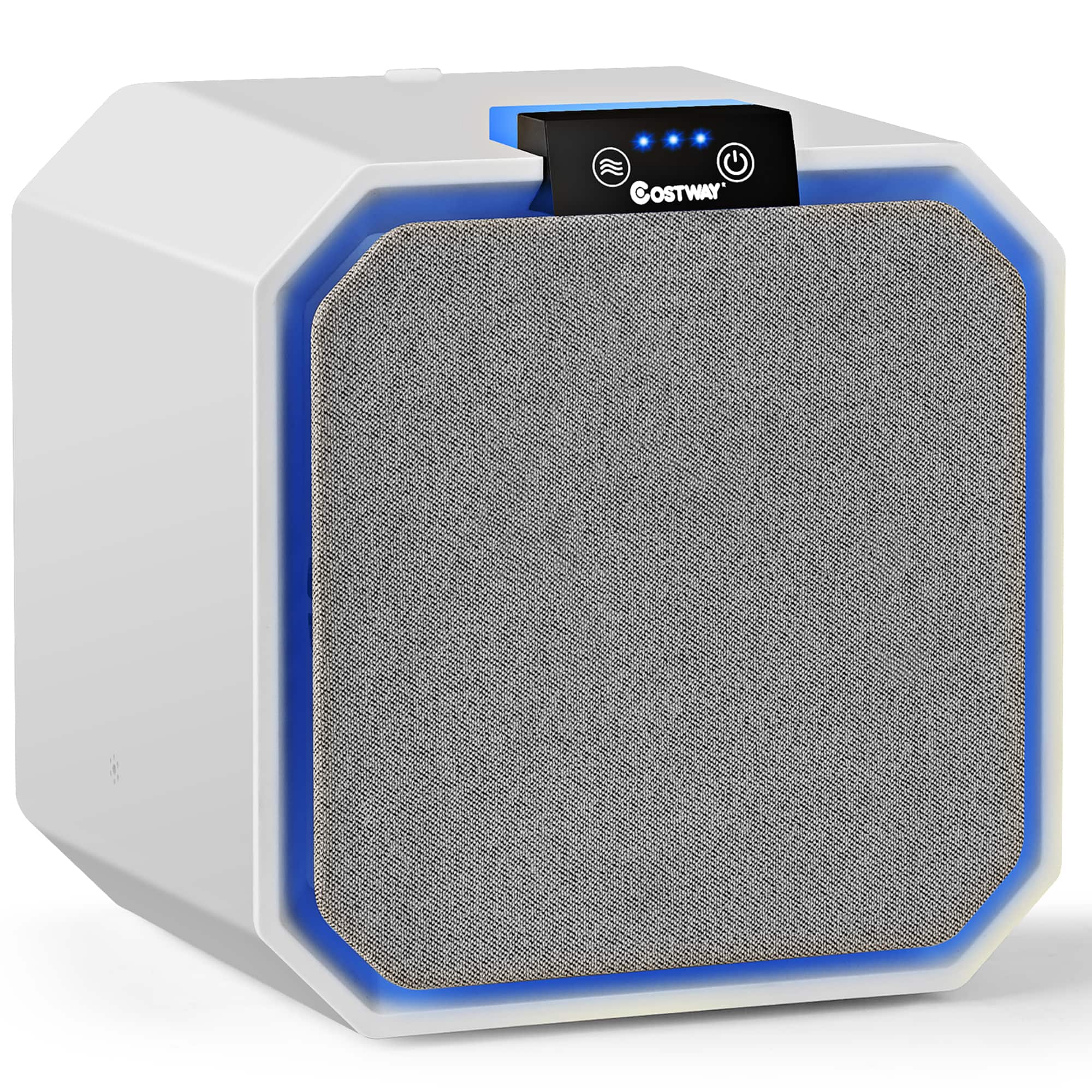 Front. Costway - Costway Desktop HEPA Air Purifier Home Air Cleaner W/ 2-in-1 Composite HEPA Filter - White.