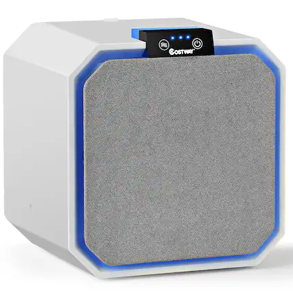 Front. Costway - Costway Desktop HEPA Air Purifier Home Air Cleaner W/ 2-in-1 Composite HEPA Filter - White.