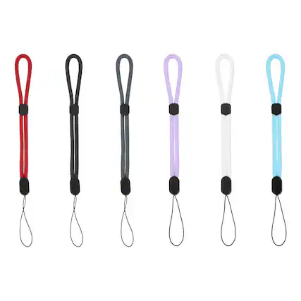 Front. Unique Bargains - Camera Wrist Strap, 6pcs Adjustable Nylon Wristlet Lanyard String for Camera Keys Keychain Phone USB Wallet - Mixed Color.