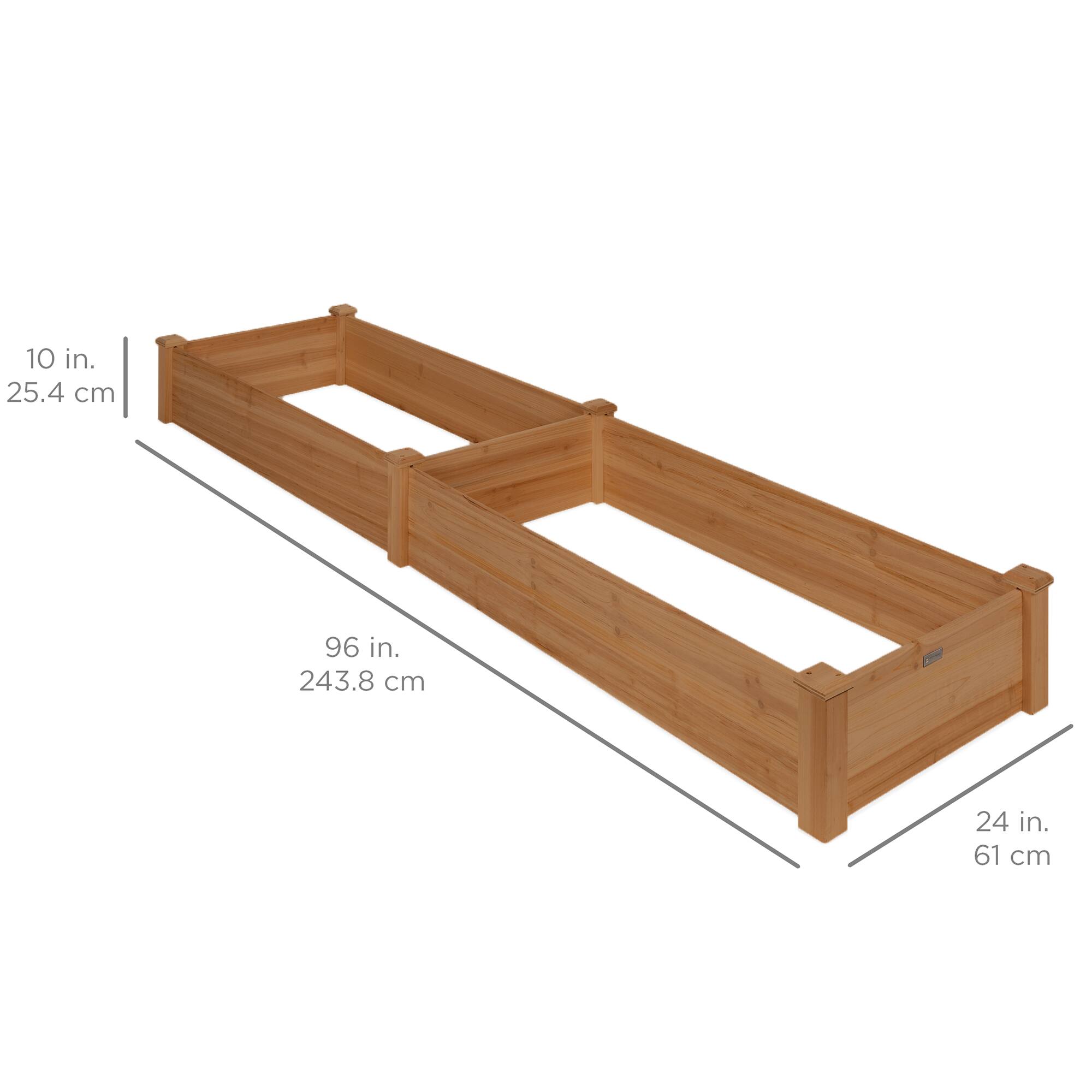 10 in.  
25.4 cm  

96 in.  
243.8 cm  

24 in.  
61 cm