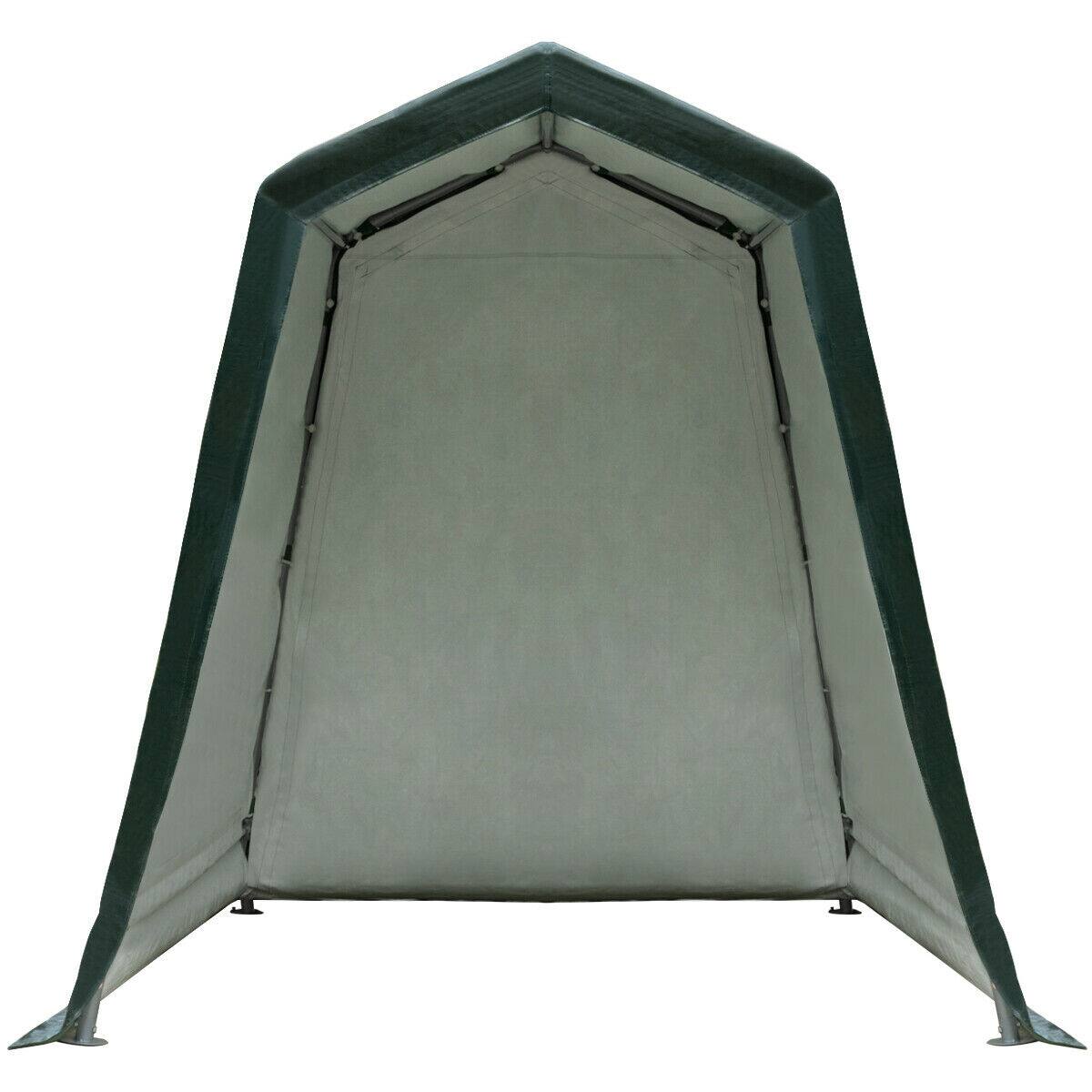Alt View 4. SlickBlue - Outdoor Carport with Sidewalls and Ripstop Waterproof Cover - Green.