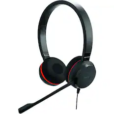 Front. Jabra - Jabra EVOLVE 20SE Headset - Stereo - USB - Wired - Over-the-head - Binaural - Supra-aural - Noise Canceling - Black - Black.