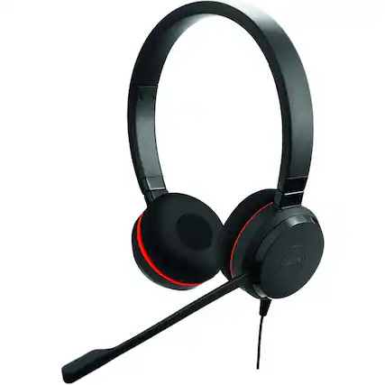 Front. Jabra - Jabra EVOLVE 20SE Headset - Stereo - USB - Wired - Over-the-head - Binaural - Supra-aural - Noise Canceling - Black - Black.
